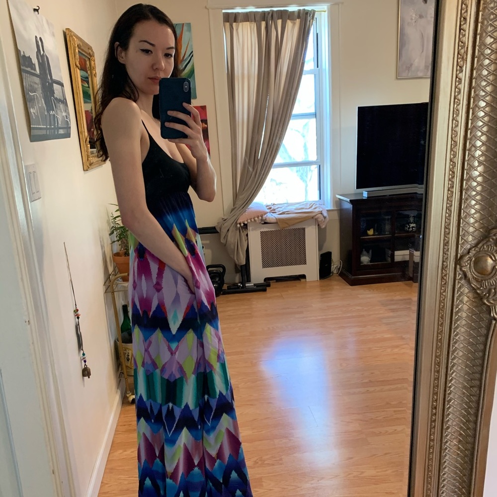 Alice and Trixie rainbow silk maxi 🌈